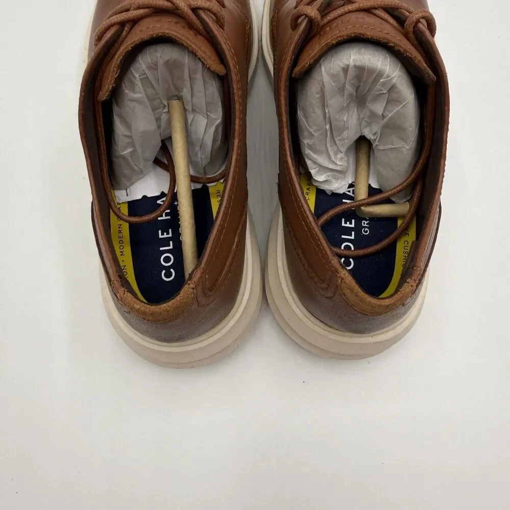 Cole Haan Plain Toe Oxford British Tan Leather Men Size 8